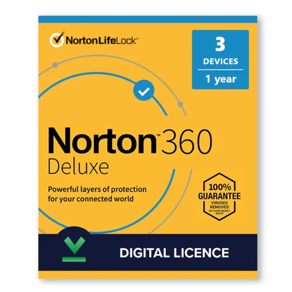 Norton 360 Deluxe 3 Devices | 1 Year - Digital Licence